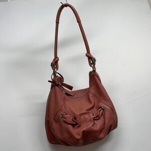 B. Makowsky‎ Mauve Pink Leather Shoulder Bag